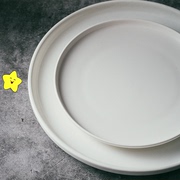 北欧陶瓷西餐盘牛排盘创意网红西式早餐盘平盘白色家用菜盘