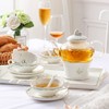 欧式花茶茶具套装下午茶具家用喝茶煮水果花茶壶加热蜡烛花茶杯碟