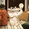 大象沙发边几摆件客厅家用边柜装饰品现代简约角，几创意奶油风茶几