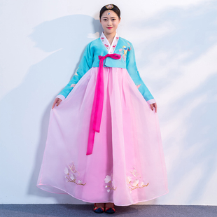 韩服韩国刺绣花婚庆，礼服朝鲜民族上衣，长裙套装郎舞蹈服装