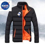 NASA联名反季男士冬季外套轻薄羽绒服潮流加厚短款冬装棉衣男