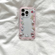 SHERRY*ins风可爱透明粉色边kt猫适用于苹果15ProMax手机壳iPhone14Pro小众12少女心13小清新简约卡通甜美萌