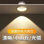 深防眩光cob小山丘射灯天花灯客厅洗墙灯led筒灯嵌入式无主灯照明