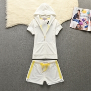 夏季juicycoconut金丝绒，运动套装女款短袖，短裤休闲卫衣修身跑步