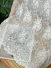 x2田园风白色植物提花清新带花边，软网纱棉线立体刺绣蕾丝布面料