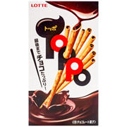 日本进口乐天巧克力拇指饼干棒休闲零食办公解馋小吃72g