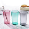 杯塑料透明素色清新情侣刷牙杯塑料牙杯洗漱圆形漱口杯子水