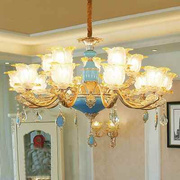 欧式吊灯法式锌合金客厅水晶吊大气华大气别墅复式楼卧室餐厅灯具
