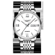 瑞士镂空机械手皮带手表，品牌男夜光，时尚自动精钢钢带国产腕表