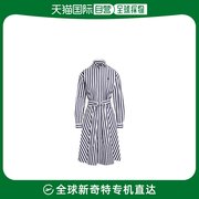 日本直邮POLO RALPH LAUREN 女士条纹棉质衬衫裙 A线版型 腰带设