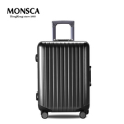 monsca摩斯卡行李箱女铝框万向轮20寸商务旅行箱24寸28寸男拉杆箱