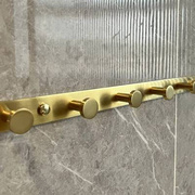 「暮沐」北欧浴室毛巾挂杆挂钩厨房卫生间衣柜黄铜金色加厚不锈钢