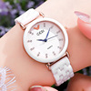 表士手表腕表时装表玫瑰金歌迪gedi白色陶瓷，表带学生韩版女