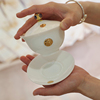 功夫茶具茶碗羊脂玉瓷单个盖碗中号家用泡茶现代轻奢简约纯白瓷