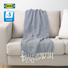 IKEA宜家BERNHARDINA本哈蒂纳全棉休闲毯流苏空调披肩沙发毯