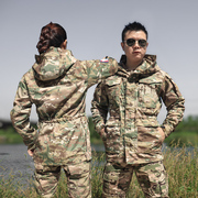 户外秋冬夹克M65战术风衣俄军迷彩服套装防刮耐磨男女冲锋衣