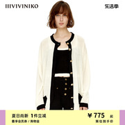 IIIVIVINIKO秋冬一手长拼色长款针织衫女M230202651A