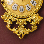 欧式全铜挂钟客音轻时时钟奢尚创意纯铜金色O时钟玄关静厅石英钟
