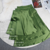 品质好货三醋酸草绿色半身裙，女短中长裙a字，缎面高级感优雅鱼尾