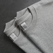 断码阿美咔叽纯棉重磅，男式纯色短袖t恤300克基本款灰色圆领