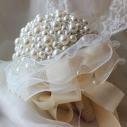 水钻珍珠新娘手捧花成品手工，制作diy婚礼婚纱，拍照道具定制材料包