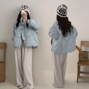 羽绒服女装2023秋冬季短款设计感小众小个子中式国风盘扣外套