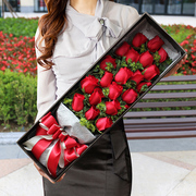 七夕情人节玫瑰礼盒成都鲜花速递同城女朋友生日红玫瑰花束配送花