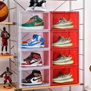 塑料鞋盒 磁吸式侧开门篮球鞋盒子
