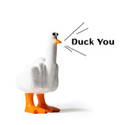 duck you 竖中指鸭 创意树脂桌面搞怪摆件 送朋友同学沙雕礼物