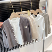 吸汗的防晒服来啦~夏季男童纯棉儿童薄外套连帽防晒服宝宝空调