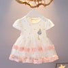 女宝宝0-1-2-3岁连衣裙女童夏装，公主纱裙婴儿韩版卡通裙子棉