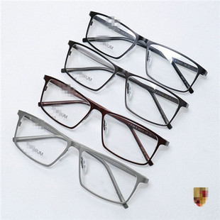 P8184超轻纯钛全框近视眼镜架男士商务大脸方正款眼镜框架配近视