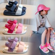 儿童时尚凉鞋，2024年夏季女童软底魔术贴休闲鞋，韩版男童沙滩鞋
