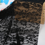 高档黑色蕾丝花边服装辅料连衣裙，手工diy衣服裙子练手布料