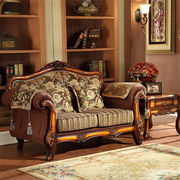 欧式布艺沙发客厅转角组合小户型简约实木花可拆洗美式沙发