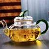 高硼硅耐热玻璃花茶壶花草茶具，功夫泡茶壶，透明过滤加热南瓜壶