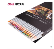 得力36色水溶性铅笔 彩色铅笔可水洗涂色笔套装6519美术绘图涂鸦填色彩画笔