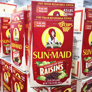 美国sun-maid阳光少女加州，无核大颗提子葡萄干儿童，零食烘焙1018克