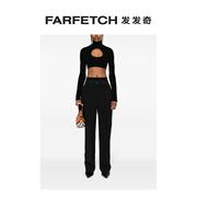 Courreges女士logo刺绣镂空毛衣FARFETCH发发奇