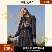 teenieweenie小熊奥莱两件套连衣裙甜美娃娃领气质，裙子女秋款套装