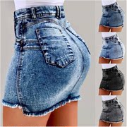 summer short denim skirt jeans skirts for women性感牛仔短裙