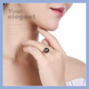 珍珠皇后10-11mm大溪地黑珍珠戒指，18k金女海水珍珠戒指