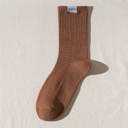 运动毛巾袜子版筒秋冬韩袜篮球潮男士，透气男底中字母长袜标布