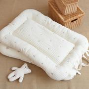 屁屁妈 ins韩系 新生儿仿子宫纯棉绗缝便携带 婴儿床垫床褥睡垫
