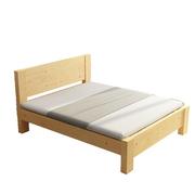 实木床现代简约1.8米松木双人床，主卧1.5m北欧家具单人床1.2木床