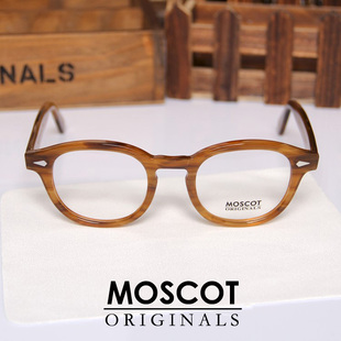 moscotlemtosh玛士高透明(高透明)亚麻色经典个性，板材平光近视眼镜架圆框