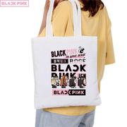 blackpink手提包单肩男女手机，零钱包帆布补课购物袋兜好韩国女团