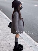 女童西服外套炸街时髦西装童装，2023春秋女孩洋气学院风小西服