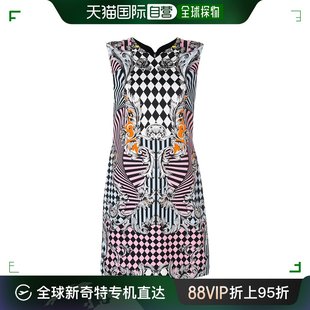 香港直邮Versace 范思哲 女士 彩色格纹巴洛克式印花连衣裙 A8076
