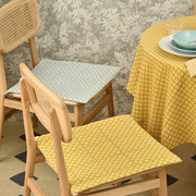 阳春小镇坐垫椅子垫纯棉餐桌凳子，春秋防滑纯色座垫欧式餐椅垫现代
